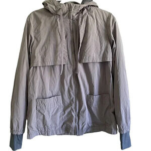 GAP Bodyfit Gray Hooded Activewear  Jacket Size S